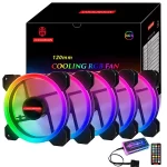 Bộ 5 Quạt + Khiển Coolmoon RGB V2 - Hàng nhập khẩu